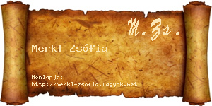 Merkl Zsófia névjegykártya