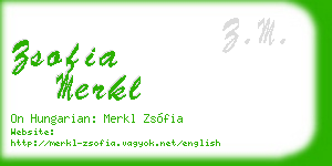 zsofia merkl business card